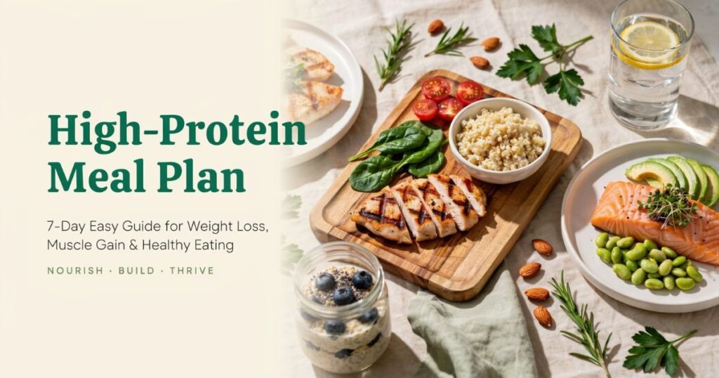 Infographics shows that the high protein meal plan  