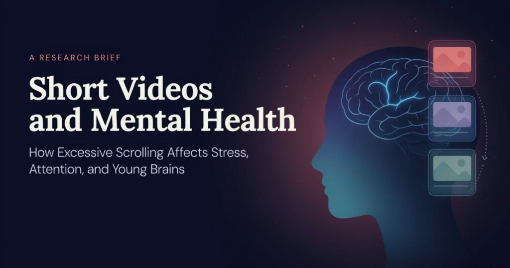 Infographics shows that the short videos and mental health write 
