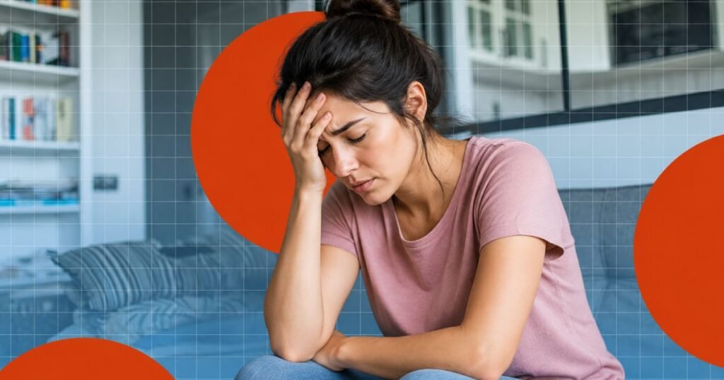 This image shows that the girls is looking sad
